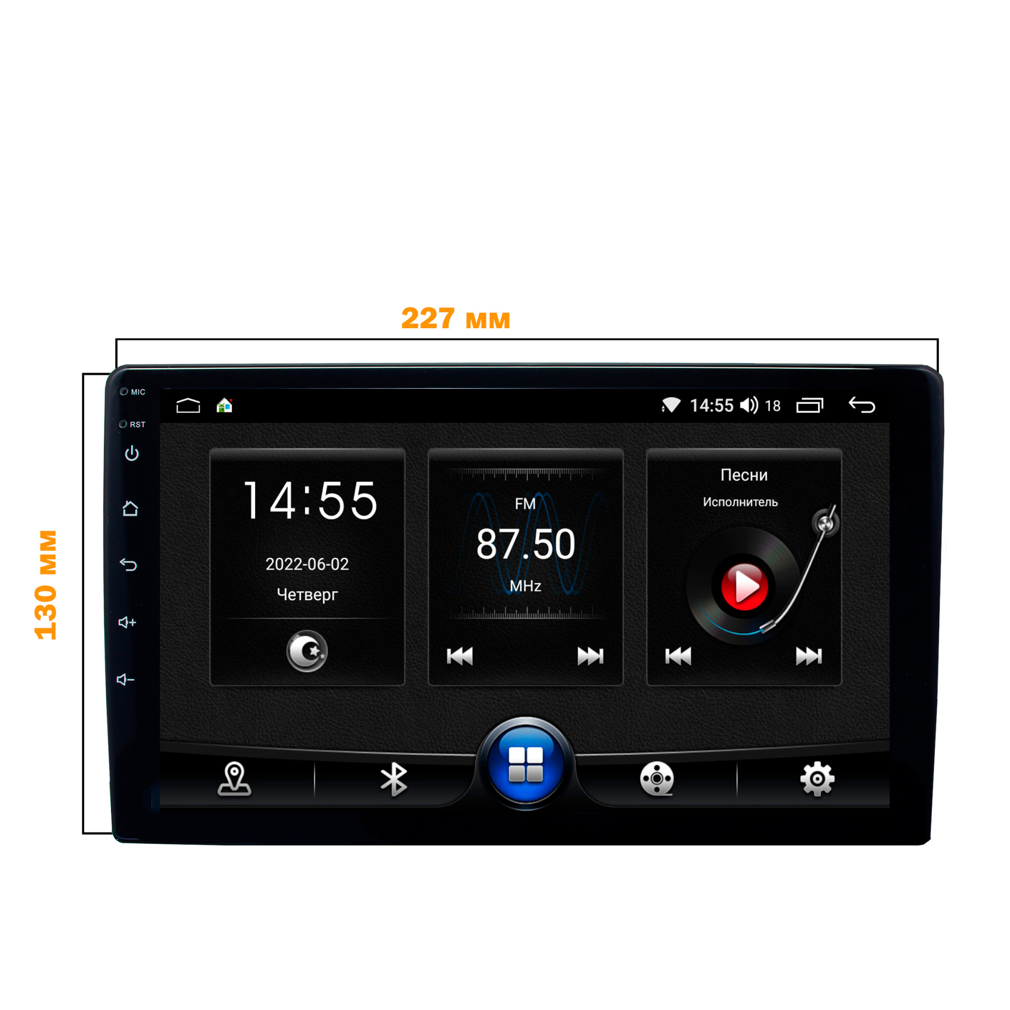 Штатная магнитола 9 дюймов для Geely X7, GX7, EX7 2011-2019 гг. LeTrun  3408-5080 IN Android 10 1,5+32 Gb Unisoc 7731